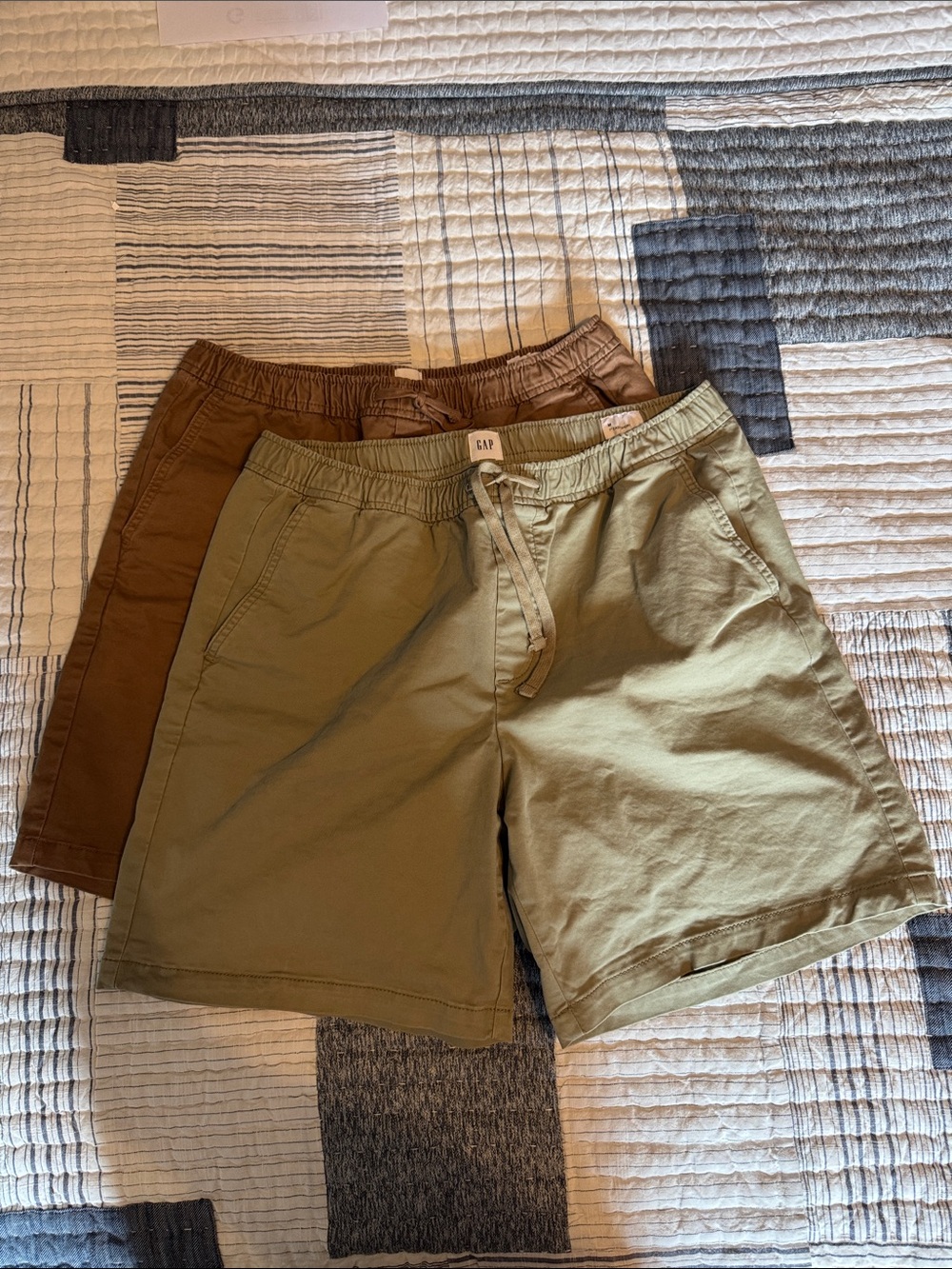 GAP Men's Olive Green and Brown Easy Short